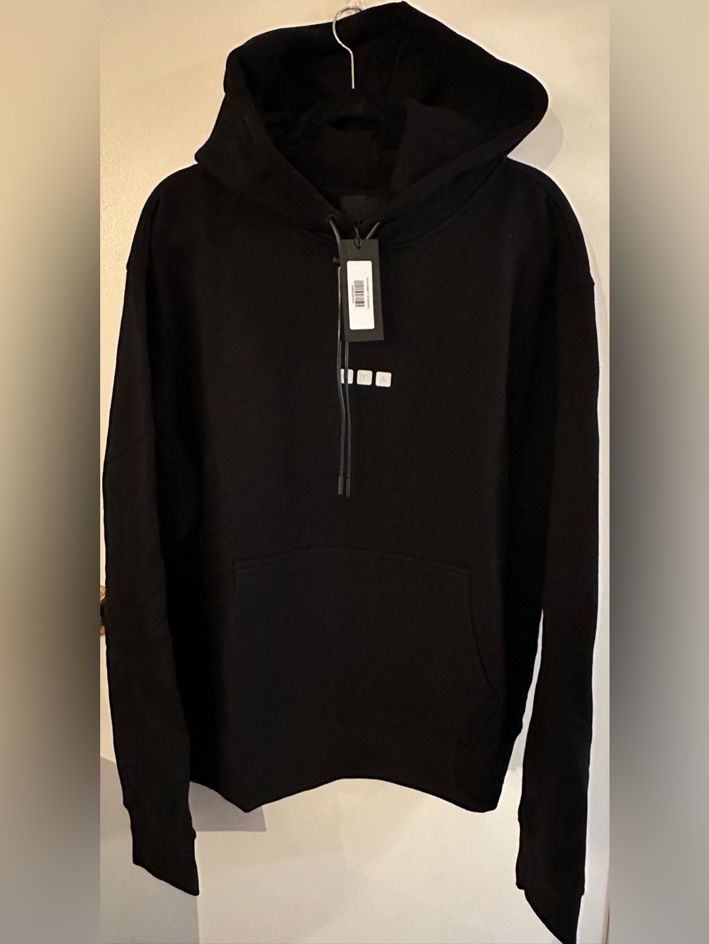 RtA Black Hoodie Sweatshirt with Subtle White Logo